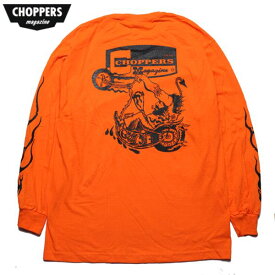 CHOPPERS MAGAZINE/チョッパーズマガジン CHOPPER WHEELIE LS TEE/ロングスリーブTシャツ・ORANGE