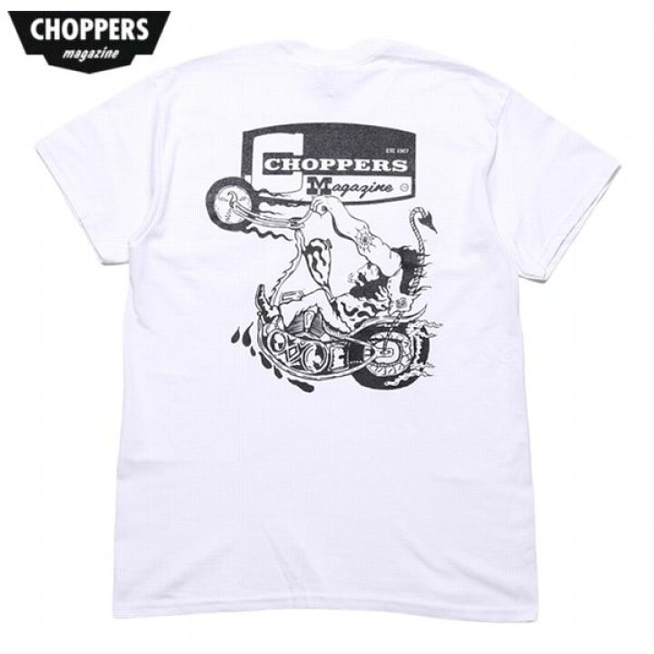 楽天市場 Choppers Magazine チョッパーズマガジン Chopper Wheelie Pocket Ss Tee Tシャツ White Freeway楽天市場店