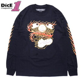 DICE MAGAZINE/ダイスマガジン KNUCKLE HEAD LONG SLEEVE TEE/ロングスリーブTシャツ・BLACK