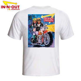 IN-N-OUT BURGER/イン・アンド・アウト・バーガー 1994 YOUTH MOTORCYCLE TEE /Tシャツ・WHITE