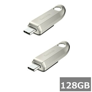 (2�Z�b�g) �T���f�B�X�N USB������ SDCZ75-128G-G46 Ultra Luxe USB Type-C 128GB
