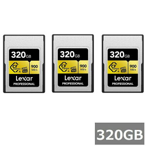 �y�}���\���Z�[���� P5�{!�z (3�Z�b�g) Lexar Professional CFexpress�J�[�h 320GB LCAGOLD320G-RNENG GOLD�V���[�Y TypeA�J�[�h