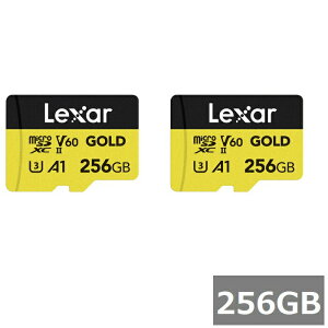 �y�}���\���Z�[���� P5�{!�z (2�Z�b�g) Lexar �}�C�N��SD 256GB MicroSDXC LMSGOLD256G-BNNNG Professional GOLD
