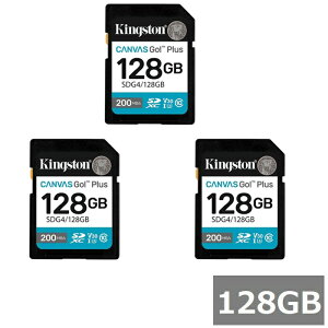(3�Z�b�g) �L���O�X�g�� SD�J�[�h SDXC SDG4 128GB Canvas Go! Plus