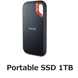 【マラソンセール中 P5倍!】 外付けSSD 1TB Sandisk ポータブル SSD Extreme 1TB SDSSDE61-1T00-G25 エクストリーム USB3.2対応 データ保管 外付SSD USB-C サンディスク 並行輸入品