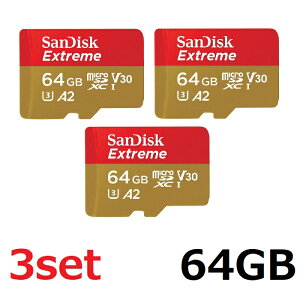 SanDisk Extreme microSDJ[h SDSQXAH-064G-GN6MN 64GB }CNSDXCJ[h microSDXC UHS-I }CNSD SDXC TfBXN sAi