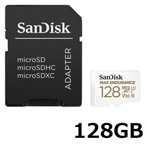 Sandisk Micro SDXC MAX ENDURANCE 128GB SDSQQVR-128G-GN6IA �A�_�v�^�[�t �}�C�N��SD�J�[�h SD�J�[�h SDXC�J�[�h micoroSD �T���f�B�X�N Class10 ���s�A���i