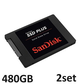 SSD 480GB SanDisk SSD PLUS 480GB SDSSDA-480G-G26 サンディスク 内蔵SSD デスクトップ SATA パソコン パソコン部品 PC ドライブ 高速化 業務効率 速度 アップ