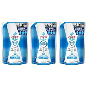 【マラソンセール中 P10倍!】 (3セット) アリエールMiRAi 洗浄プラス つめかえ ウルトラジャンボサイズ 1.22kg
