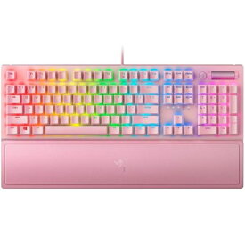 【SS期間中 P5倍!】 Razer Blackwidow V3 Quartz Pink Green Switch ピンク ゲーミングキーボード RZ03-03541800-R3M1 有線 英語配列 レイザー かわいい オシャレ メカニカル RGB グリーン軸 ゲーマー レーザー キーボード