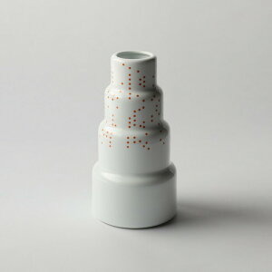 S&B Flower Vase High Plain White^Red Dots ԕr t[x[X Ԃт CeA G V z CeA