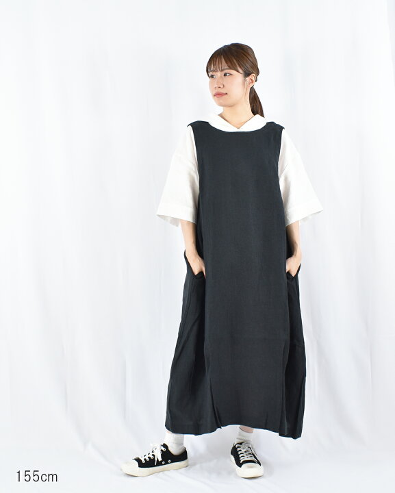楽天市場】Quotidienne リネン ノースリーブ バルーン ワンピース コテ  
