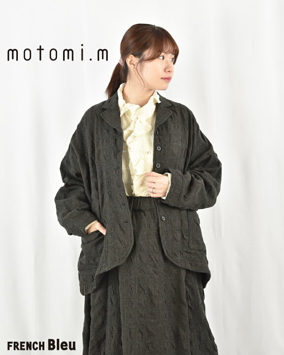 楽天市場】motomi.m コットン ウール ハウンド トゥース ジャケット 