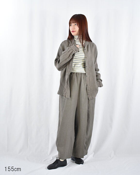 楽天市場】motomi.m 40リネンツイル サイドタックパンツ モトミエム 