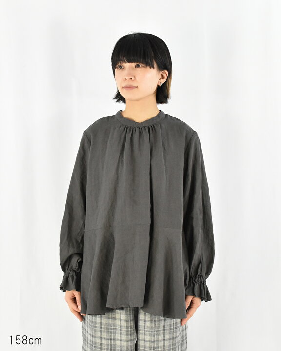 楽天市場】motomi.m リネン フレアブラウス モトミエム レディース 