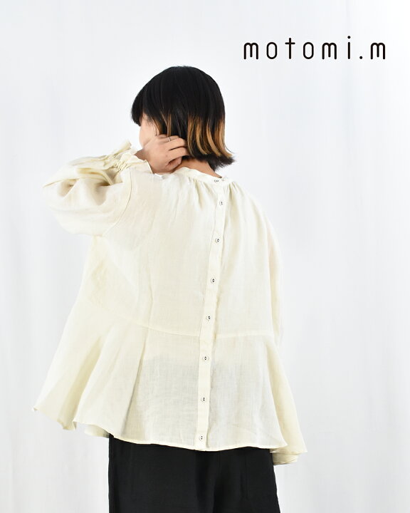 楽天市場】motomi.m リネン フレアブラウス モトミエム レディース 
