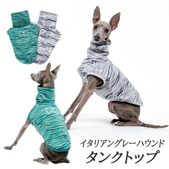 スプラッシュ柄フード付きタンクトップイタグレ服犬服