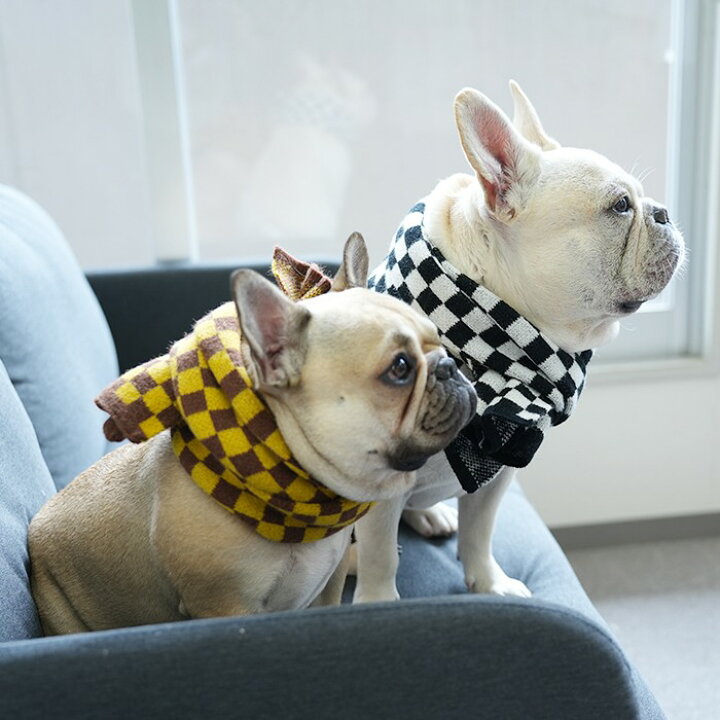 楽天市場 フレンチブルドッグ 犬 マフラー ネックウォーマー クリスマス 秋冬 服 ペット 猫 チェック柄 小型犬 大型犬 中型犬 もこもこ ふわふわ スヌード お買い物マラソン 防寒 おしゃれ 可愛い カジュアル カッコイイ Km721g French French