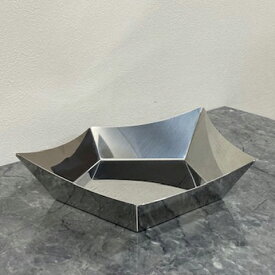 [中古]★モデルルーム展示品★【Elleffe Design】エレッフェデザイントレートレイステンレスモダンイタリア製インテリア雑貨