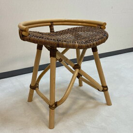[中古]★リサイクル品★【木内友秀】スツール籐製楕円型椅子日本製家具