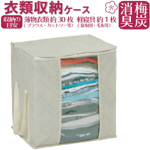 【楽天DEAL】衣類 洋服 収納 ケース 押入れ 衣類収納ケース 布団 消臭 送料無料 ネコポス 梅炭収納 軽寝具 衣類用 小 不織布 保管 片付け 衣替え 収納ボックス ファスナー ソフトケース 整理