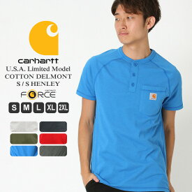 【送料無料】 カーハート Tシャツ メンズ 半袖 ヘンリーネック 100413 5.75オンス [Carhartt 半袖Tシャツ 大きいサイズ ポケT ポケット付き]【W】【メール便可】