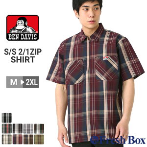 BEN DAVIS �x���f�C�r�X ���� ���[�N�V���c �`�F�b�N�� �n�[�t�W�b�v �`�F�b�N�V���c �����Y USA���f�� �����V���c �傫���T�C�Y[COP]