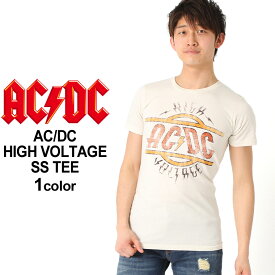 【送料無料】 AC DC ロックTシャツ 半袖 メンズ プリント 大きいサイズ USAモデル 半袖Tシャツ バンドT ロゴT ミュージック【メール便可】