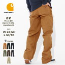 【6/13(金)再入荷】 【送料無料】Carhartt カーハート B11 ワークパンツ ペインターパンツ メンズ 大きいサイズ ゆったり 大きめ 太め ワイド ダック ウォッシュ 12オンス パンツ ブランド アメカジ ストリート カジュアル USAモデル [ビッグサイズ]
