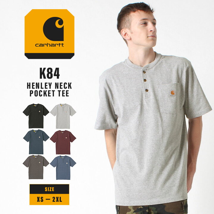 楽天市場】【送料無料】 Carhartt カーハート ヘンリーネック tシャツ 