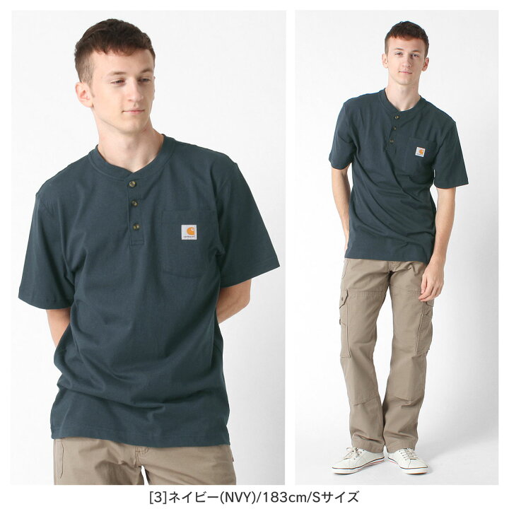 楽天市場】【送料無料】 Carhartt カーハート ヘンリーネック tシャツ 