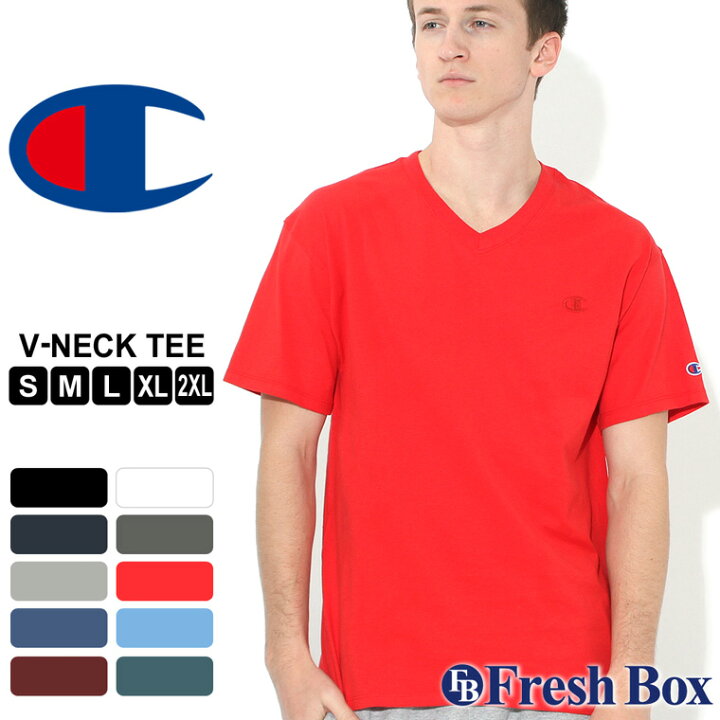 楽天市場 Champion チャンピオン Tシャツ 半袖 Vネック Tシャツ メンズ レディース Usaモデル 半袖tシャツ 大きいサイズ Cop F Freshbox