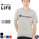 チャンピオン ライフ Tシャツ 半袖 メンズ レディース スクリプトロゴ T1919G 549465 USAモデル Champion LIFE 半袖Tシャツ 大きいサイズ ブランド アメカジ スポーツ【メール便可】