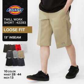 【送料無料】Dickies ディッキーズ ハーフパンツ 42283 大きいサイズ ライブ フェス ルーズフィット メンズ レディース ゆったり 大きめ 無地 ツイル ワークパンツ 短パン ショーツ ブランド アメカジ カジュアル スケーター USAモデル