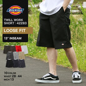 【最短即日発送】Dickies ディッキーズ ハーフパンツ 42283 大きいサイズ ライブ フェス ルーズフィット メンズ レディース ゆったり 大きめ 無地 ツイル ワークパンツ 短パン ショーツ ブランド アメカジ カジュアル スケーター USAモデル