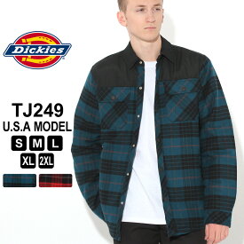 【送料無料】 Dickies ディッキーズ ジャケット アウター チェック柄 ネルシャツ ワークジャケット ブルゾン キルトライニング メンズ TJ249 USAモデル 大きいサイズ【COP】