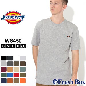 Dickies �f�B�b�L�[�Y T�V���c ���� �N���[�l�b�N �w�r�[�E�F�C�g �|�P�b�g �����Y WS450 USA���f�� ����T�V���c �|�PT �傫���T�C�Y[COP]�y���[���։z