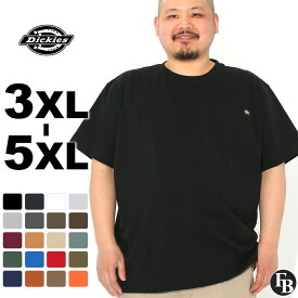 【送料無料】 大きいサイズ メンズ Dickies ディッキーズ Tシャツ 半袖 ブランド オシャレ クルーネック ヘビーウェイト ポケット 3XL 4XL 5XL 4L 5L 6L WS450 USAモデル [ビッグサイズ]