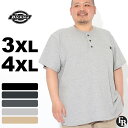 【送料無料】 [ビッグサイズ] Dickies ディッキーズ Tシャツ 半袖 ヘンリーネック メンズ 大きいサイズ 大きめ ゆったり ヘビーウェイト 厚手 ポケット ボタン付き ブランド アメカジ カジュアル WS451 USAモデル
