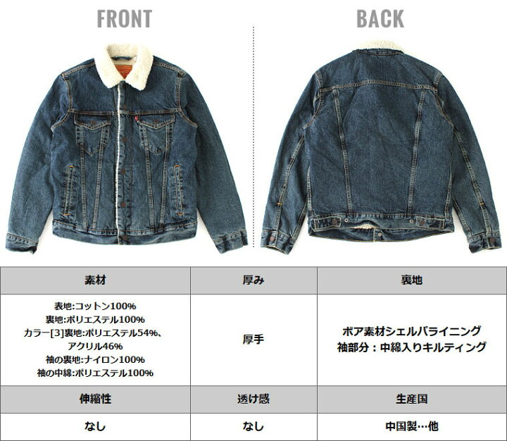 楽天市場】リーバイス Gジャン ボア メンズ トラッカー 