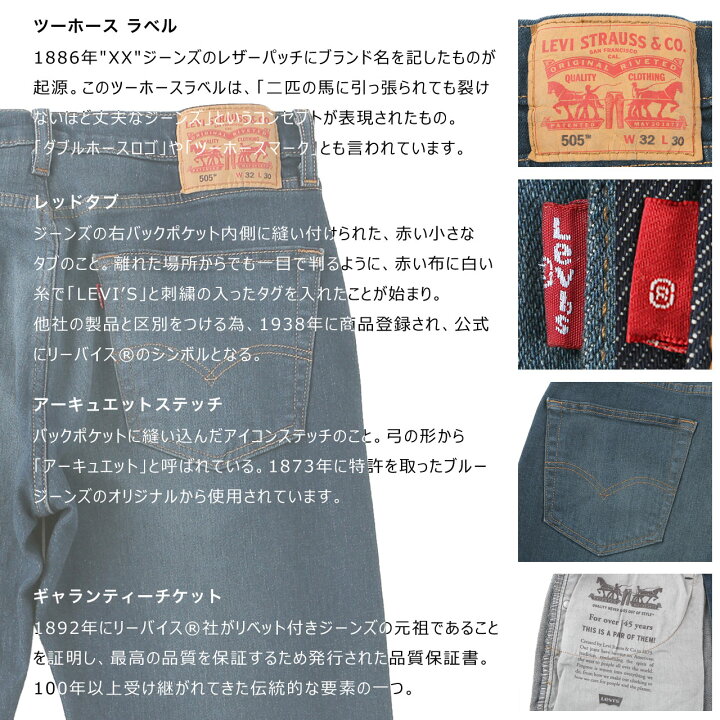 楽天市場】リーバイス ジーンズ 505 ストレッチ ジップフライ ロス W29 