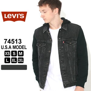 Levis ���[�o�C�X G�W���� �f�j���W���P�b�g �����Y �u���b�N �t�[�h�t�� �H �g���b�J�[�W���P�b�g �A�E�^�[ �u�����h �A���J�W �J�W���A�� XS S �傫���T�C�Y �傫�� USA���f�� 74513