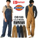 【Sランク】 アウトレット 在庫処分｜返品・交換・キャンセル不可｜ディッキーズ オーバーオール ウォッシュデニム ダック DB100 メンズ 大きいサイズ Dickies 作業着 作業服 [OUTLET]