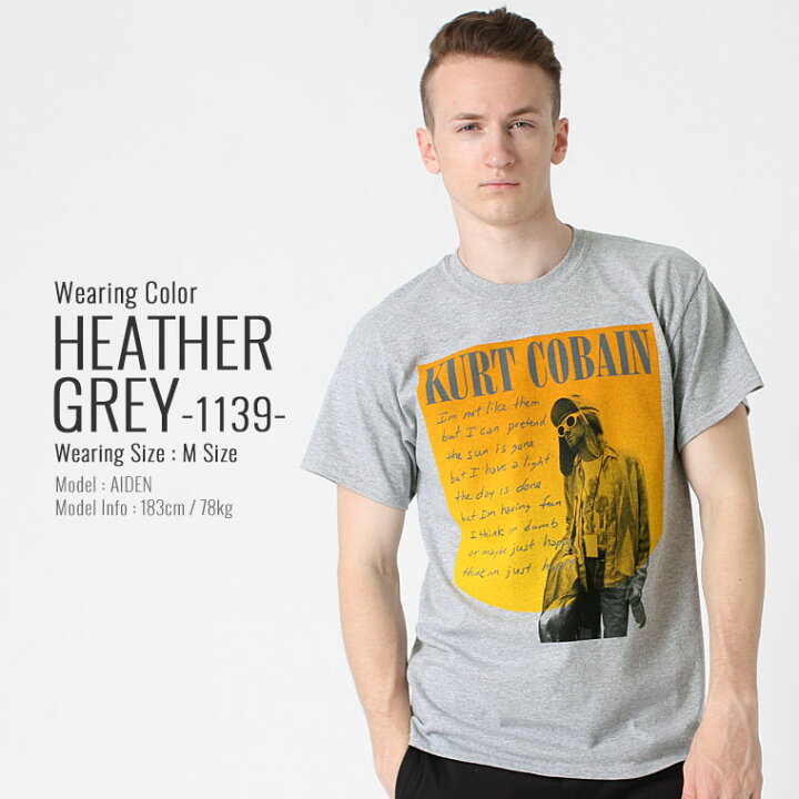 楽天市場】カート・コバーン Tシャツ 半袖 メンズ プリント｜大きい  