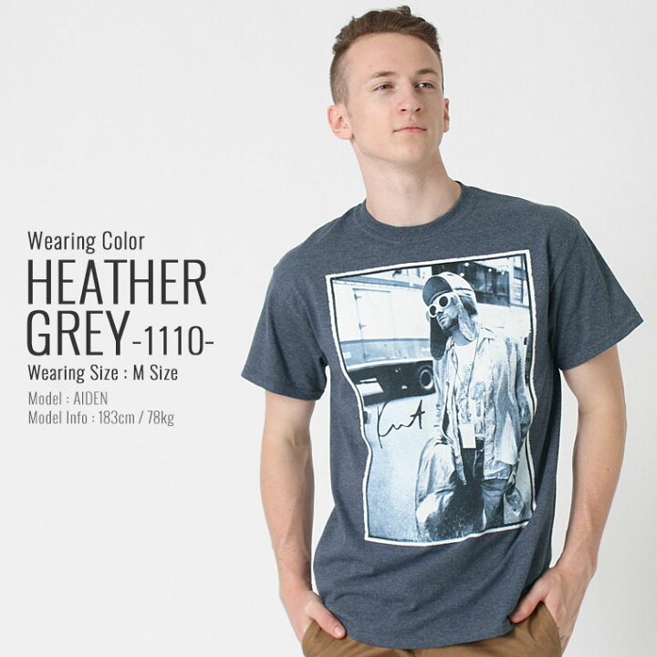 楽天市場】カート・コバーン Tシャツ 半袖 メンズ プリント｜大きい  