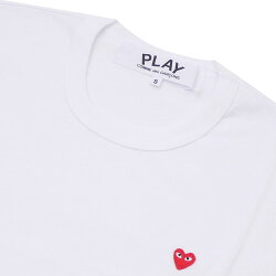プレイコムデギャルソンPLAYCOMMEdesGARCONSMENSSMALLREDHEARTTEETシャツWHITEホワイト白メンズ【新品】200008031030