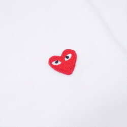 プレイコムデギャルソンPLAYCOMMEdesGARCONSMENSSMALLREDHEARTTEETシャツWHITEホワイト白メンズ【新品】200008031030