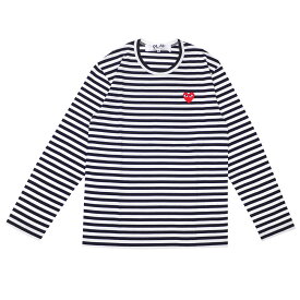 100％本物保証 プレイ コムデギャルソン PLAY COMME des GARCONS MENS BORDER RED HEART LS TEE 長袖Tシャツ BLACK ブラック 黒 メンズ 新品 202000940