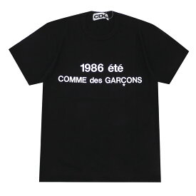 100％本物保証 新品 コムデギャルソン CDG COMME des GARCONS STAFF COAT PRINT TEE Tシャツ BLACK ブラック 黒 メンズ