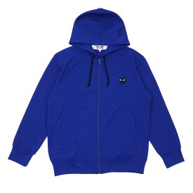 100％本物保証 新品 プレイ コムデギャルソン PLAY COMME des GARCONS MENS JERSEY BLACK HEART ZIP HOODIE パーカー BLUE ブルー 青 メンズ